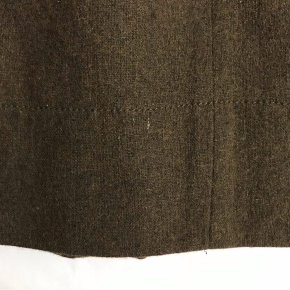 Vintage Fossil Brown Wool Blend Mini Skirt with Pockets Size 6 - Picture 8 of 15